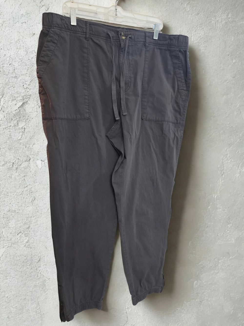 Sonoma Charcoal Drawstring Ankle Cargo Pants